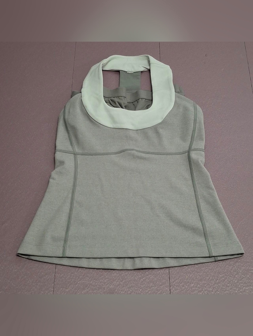 Lululemon Athletica Gray and White Tank Top